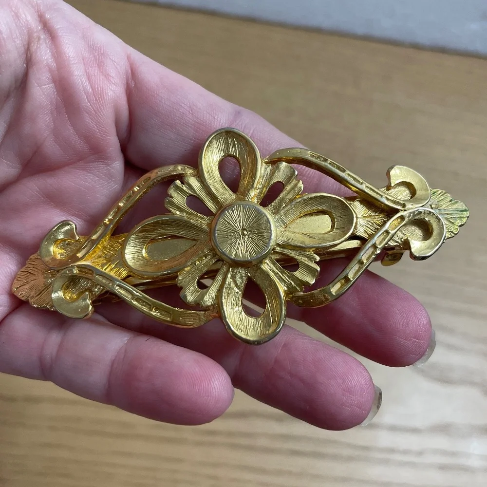 Vintage Barrette Lot of 6 1980s Bling Butterfly Clasp Clips Goody Barrettes